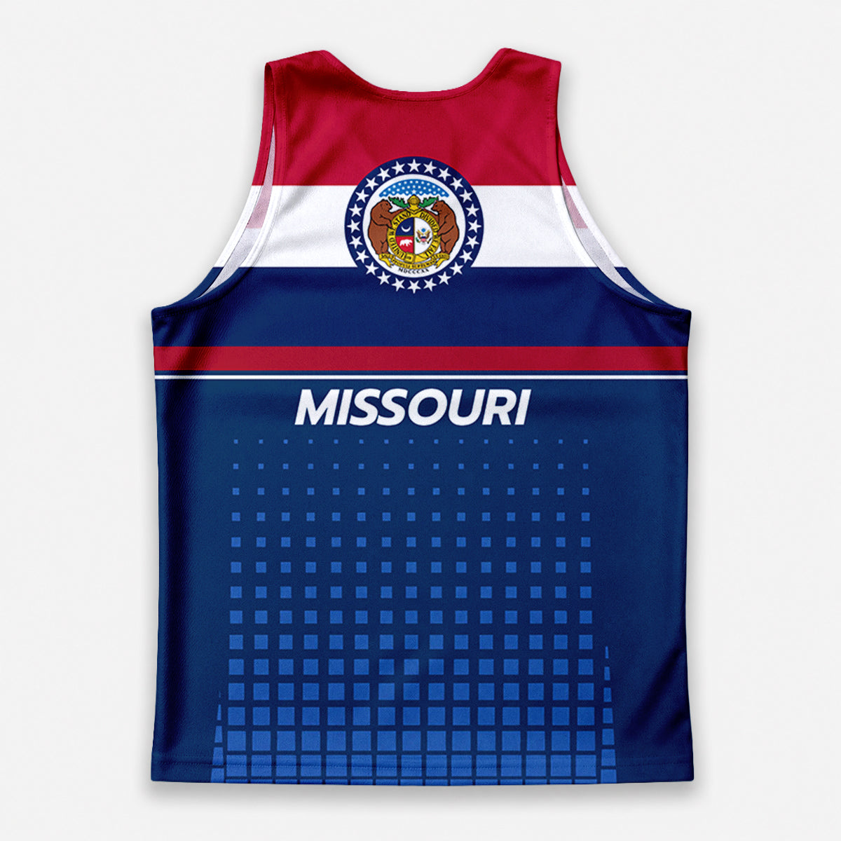 Patriotic Tech Running Tank Top - Missouri State Pride Running Singlet