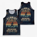 Funny Dad Running Tank Top Like Regular Dad Only Cooler Tech Singlet