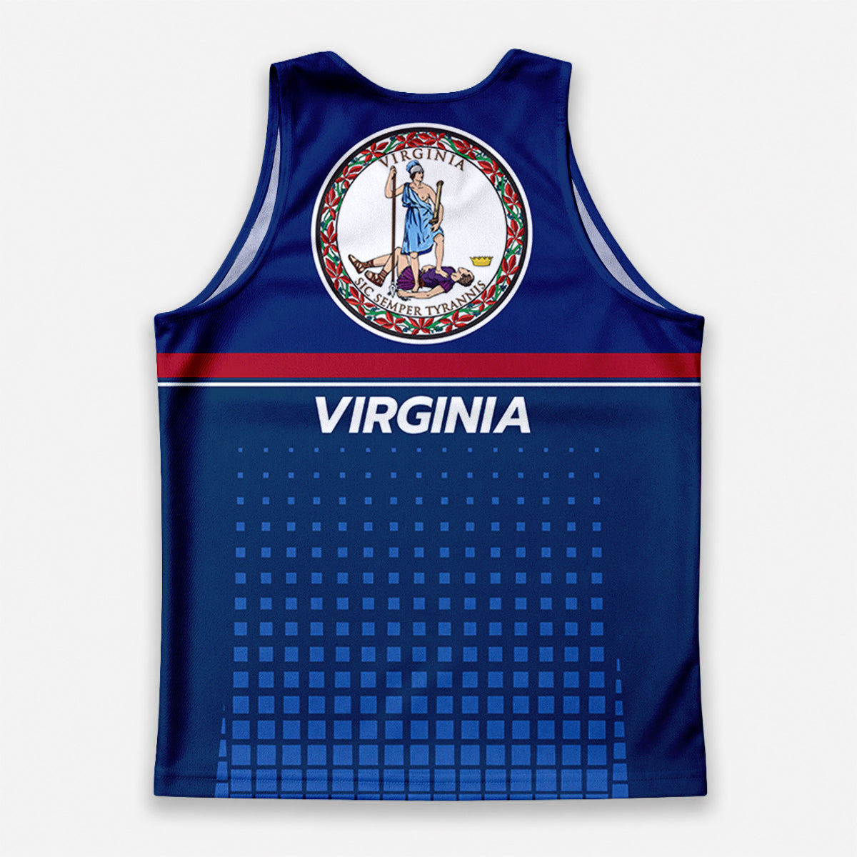 Patriotic Tech Running Tank Top - Virginia State Pride Running Singlet