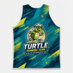 Funny Running Tank Top Turtle Running Team We'll Get There Quote Tech Running Singlet