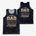 Funny Dad Running Legend Tank Top Tech Running Singlet V2