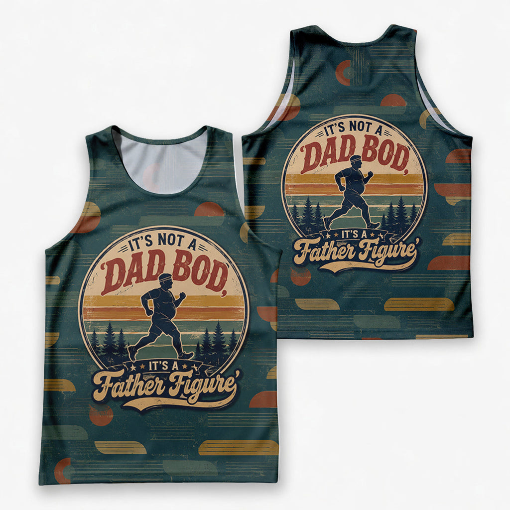 Funny Dad Running Tank Top It's Not A Dad Bod Tech Singlet V2