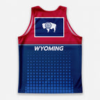 Patriotic Tech Running Tank Top - Wyoming State Pride Running Singlet
