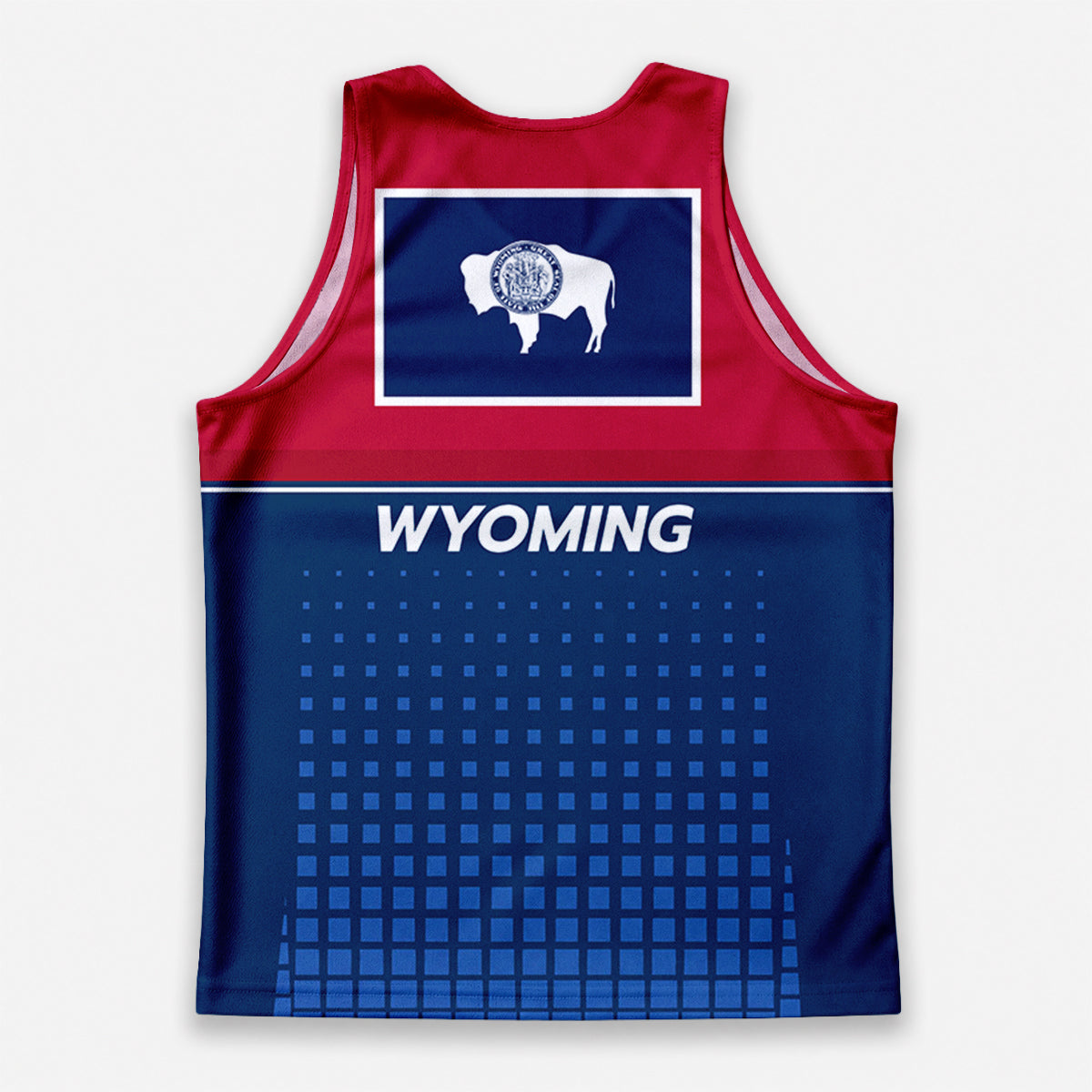 Patriotic Tech Running Tank Top - Wyoming State Pride Running Singlet