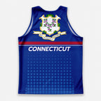 Patriotic Tech Running Tank Top - Connecticut State Pride Running Singlet