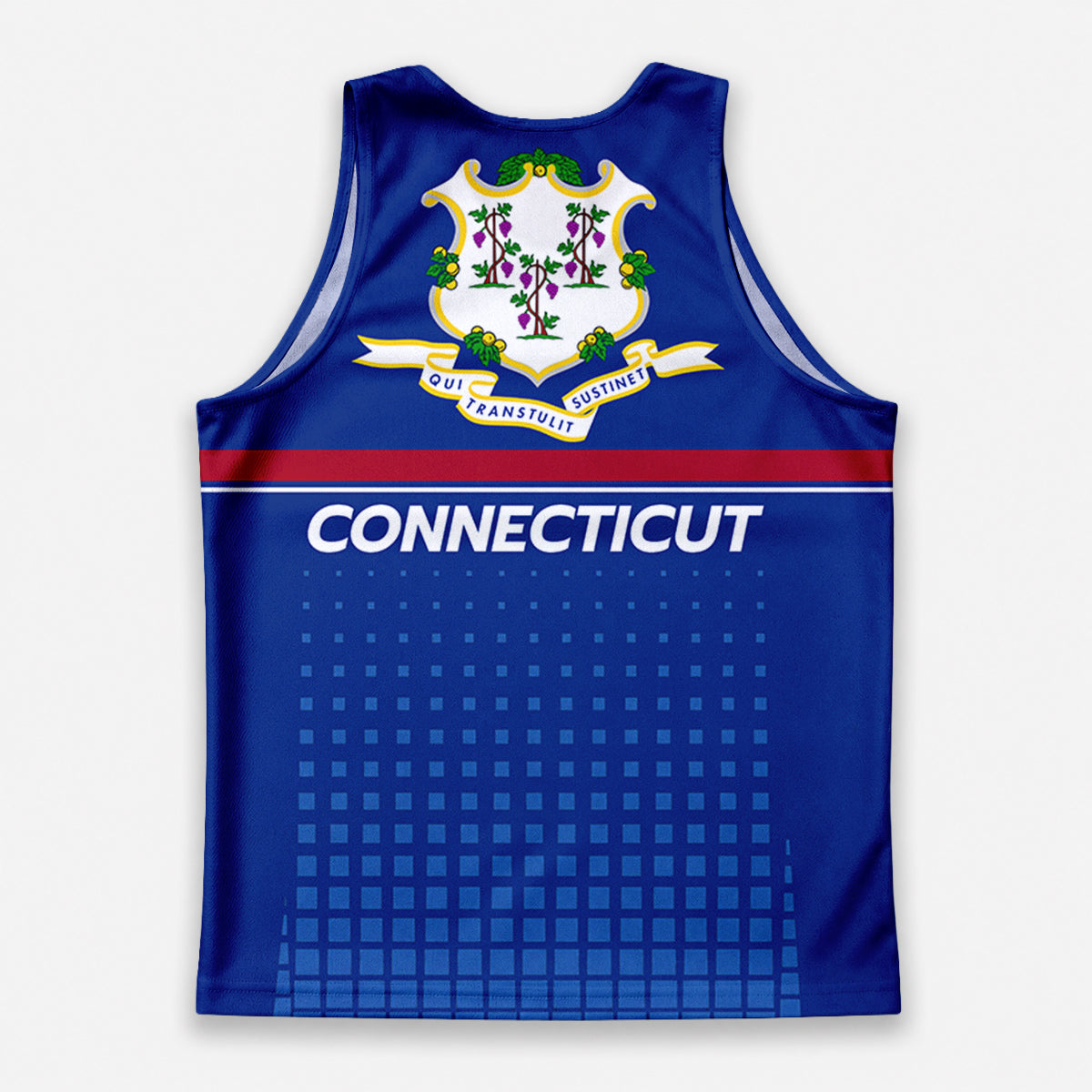 Patriotic Tech Running Tank Top - Connecticut State Pride Running Singlet
