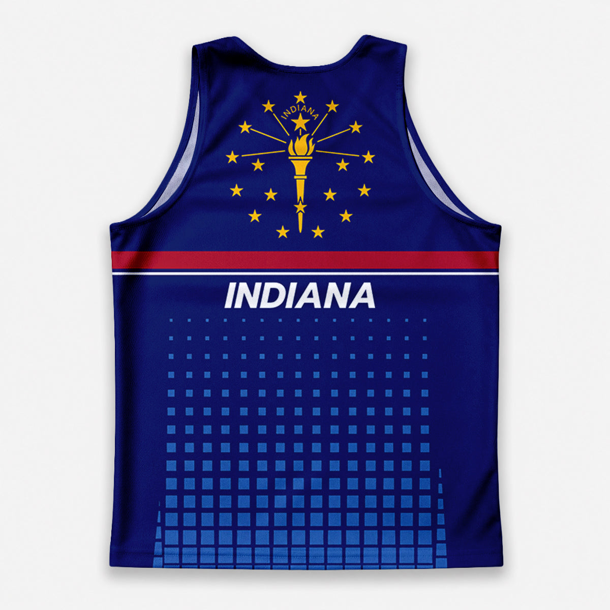 Patriotic Tech Running Tank Top - Indiana State Pride Running Singlet