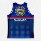 Patriotic Tech Running Tank Top - Nebraska State Pride Running Singlet