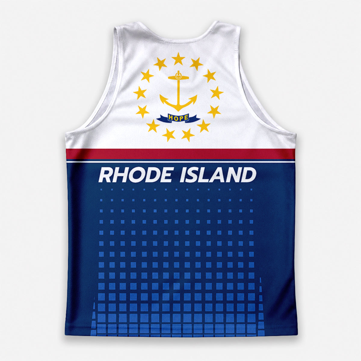 Patriotic Tech Running Tank Top - Rhode Island State Pride Running Singlet