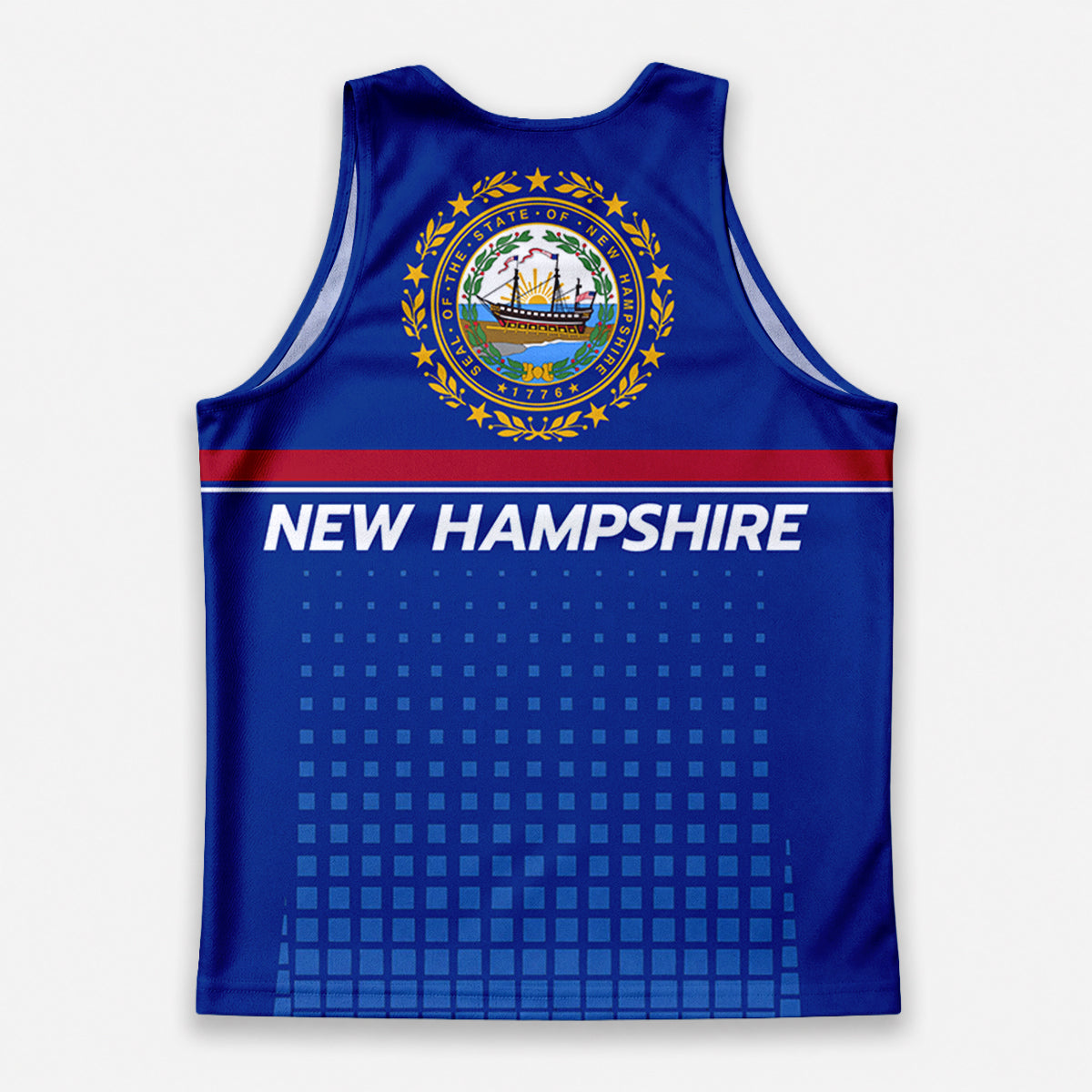 Patriotic Tech Running Tank Top - New Hampshire State Pride Running Singlet
