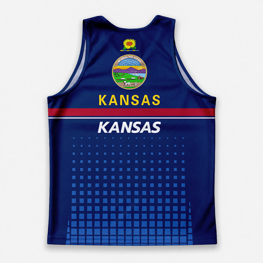 Patriotic Tech Running Tank Top - Kansas State Pride Running Singlet