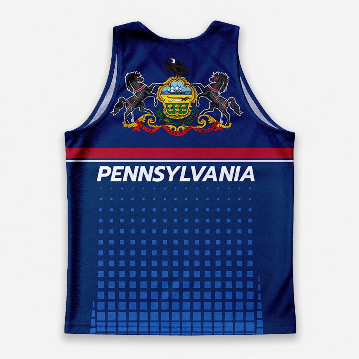 Patriotic Tech Running Tank Top - Pennsylvania State Pride Running Singlet