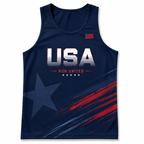 Patriotic Running Tank Top - Run United USA Tech Singlet