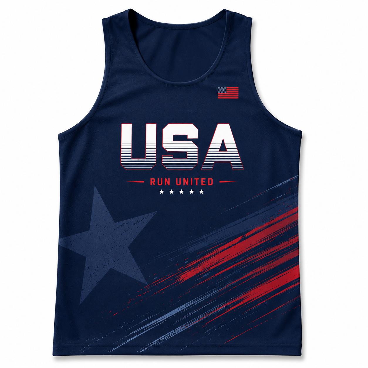 Patriotic Running Tank Top - Run United USA Tech Singlet
