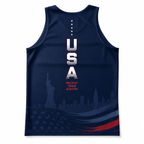 Patriotic Running Tank Top - Run United USA Tech Singlet