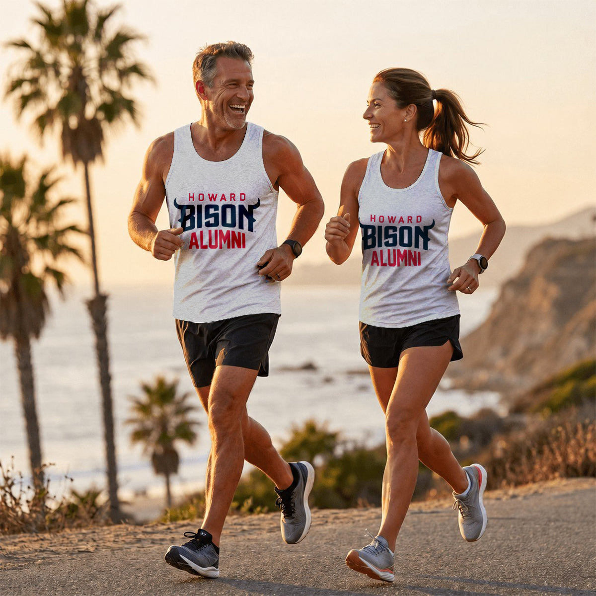 HBCU Running Tank Top Howard Bison Alumni Running Singlet for Men and Women