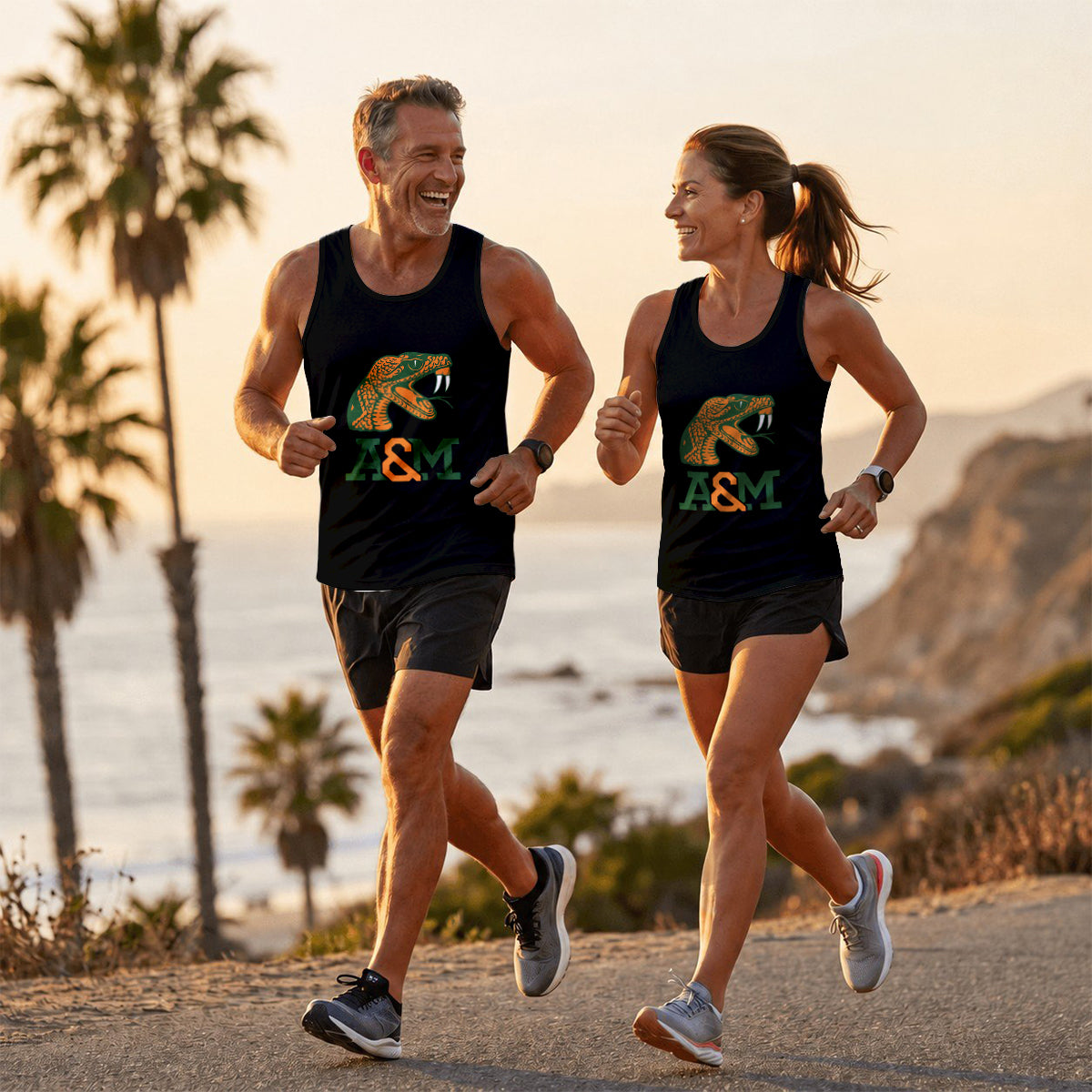 HBCU Running Tank Top Florida A&M Rattler Running Singlet for Men and Women