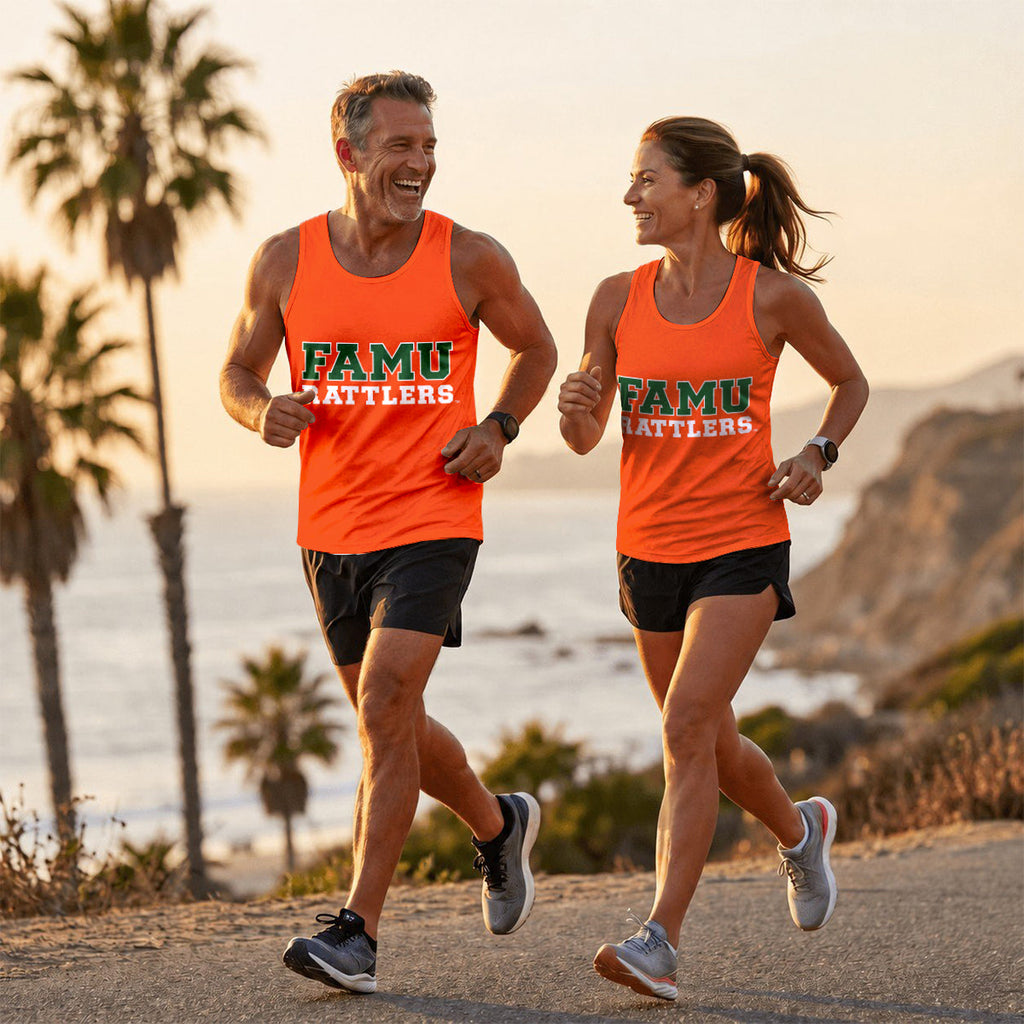 HBCU Running Tank Top FAMU Rattlers College Running Singlet for Men and Women