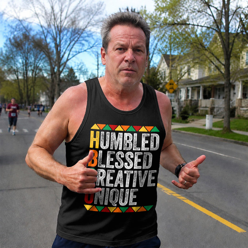 HBCU Running Tank Top Humbled Blessed Running Singlet for Men and Women