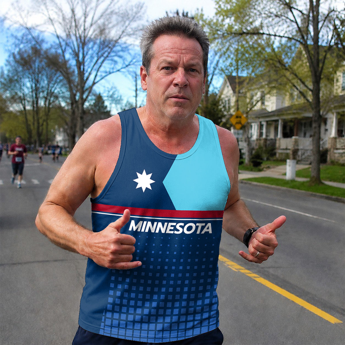 Patriotic Tech Running Tank Top - Minnesota State Pride Running Singlet