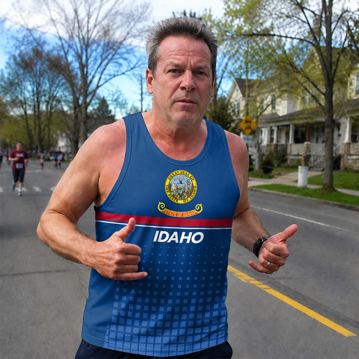 Patriotic Tech Running Tank Top - Idaho State Pride Running Singlet