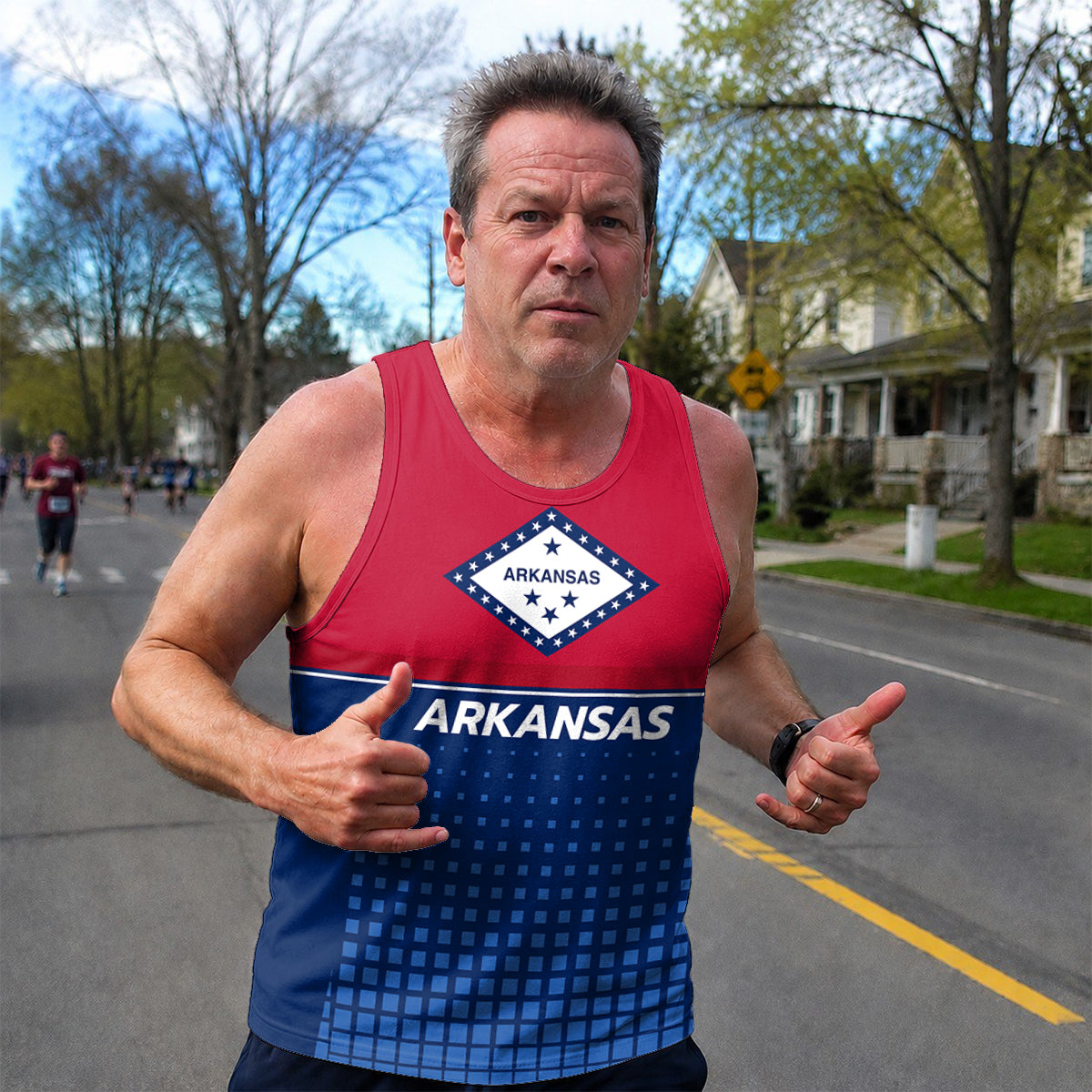 Patriotic Tech Running Tank Top - Arkansas State Pride Running Singlet