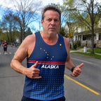 Patriotic Tech Running Tank Top - Alaska State Pride Running Singlet