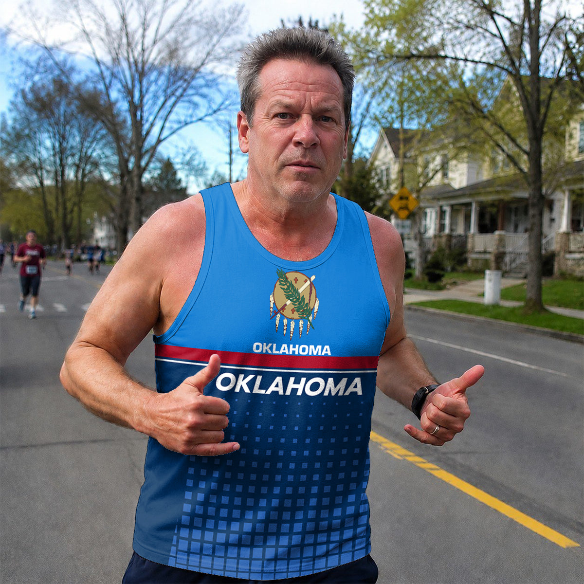 Patriotic Tech Running Tank Top - Oklahoma State Pride Running Singlet