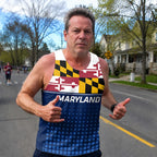 Patriotic Tech Running Tank Top - Maryland State Pride Running Singlet