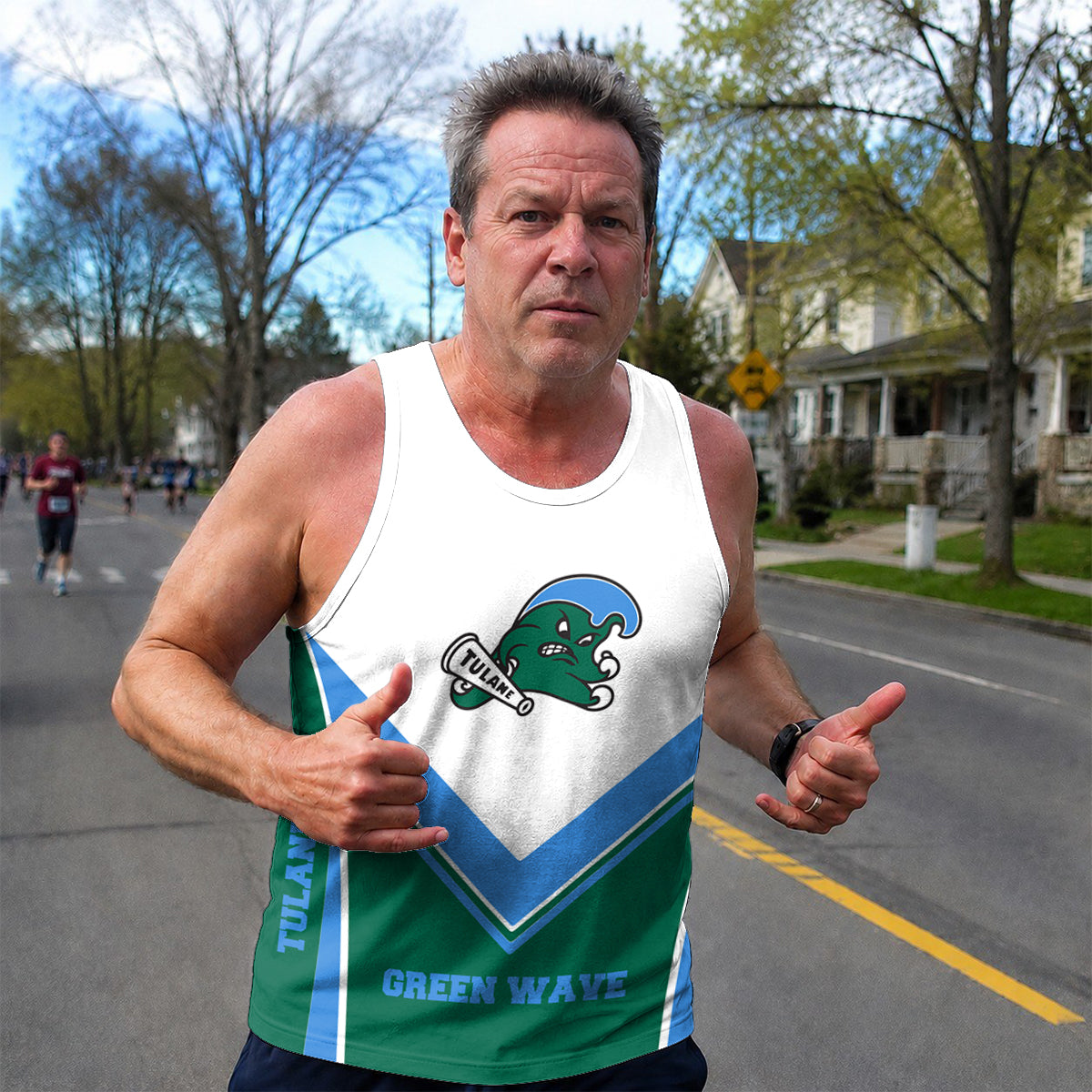 Tulane  Green Wave Tech Running Tank Top