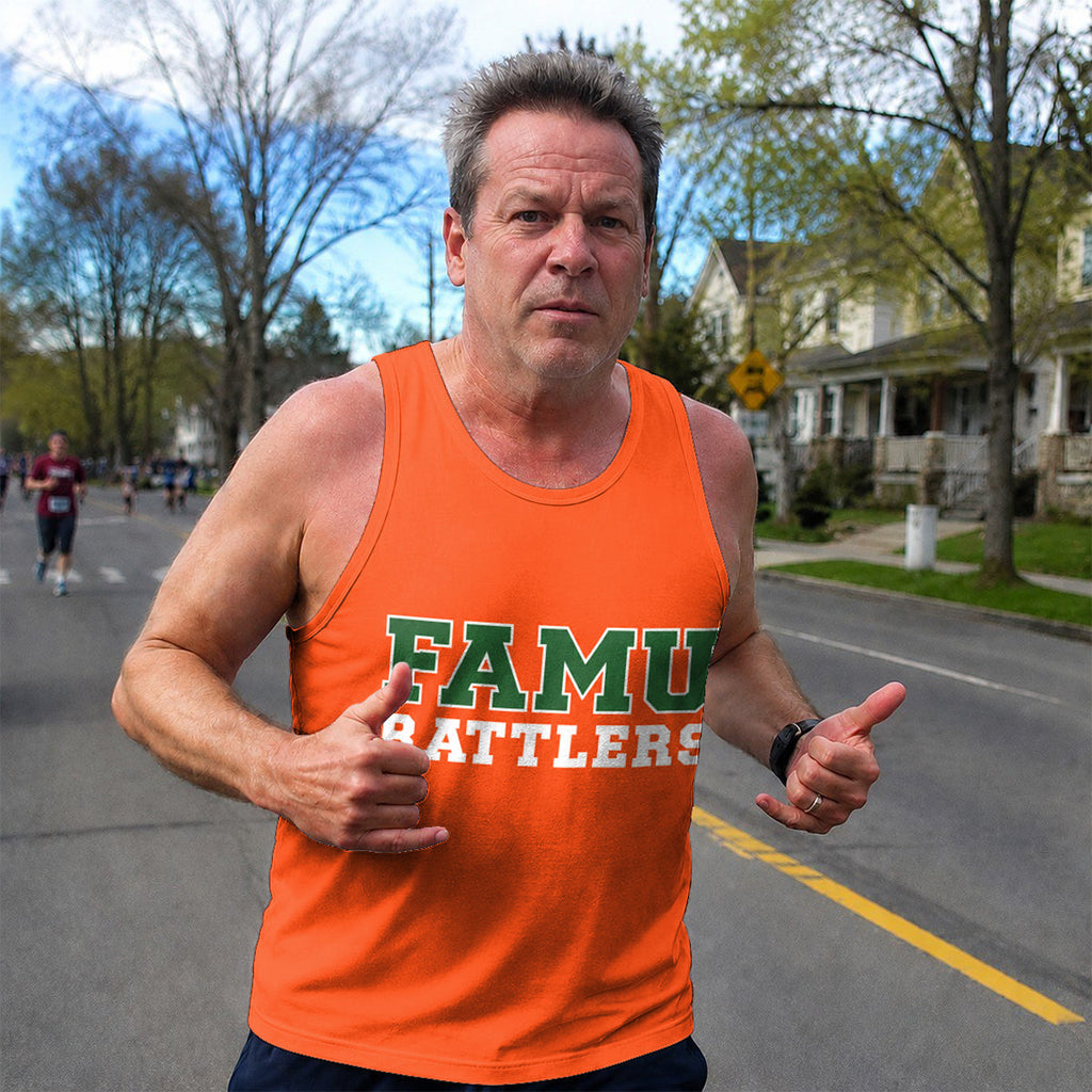 HBCU Running Tank Top FAMU Rattlers College Running Singlet for Men and Women