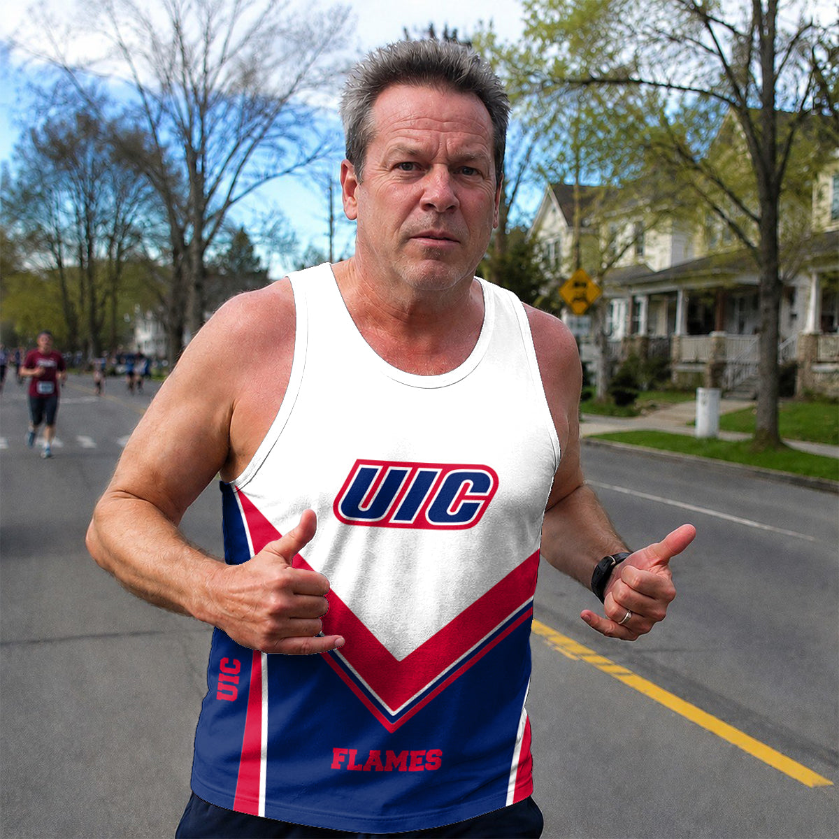 UIC  Flames Tech Running Tank Top