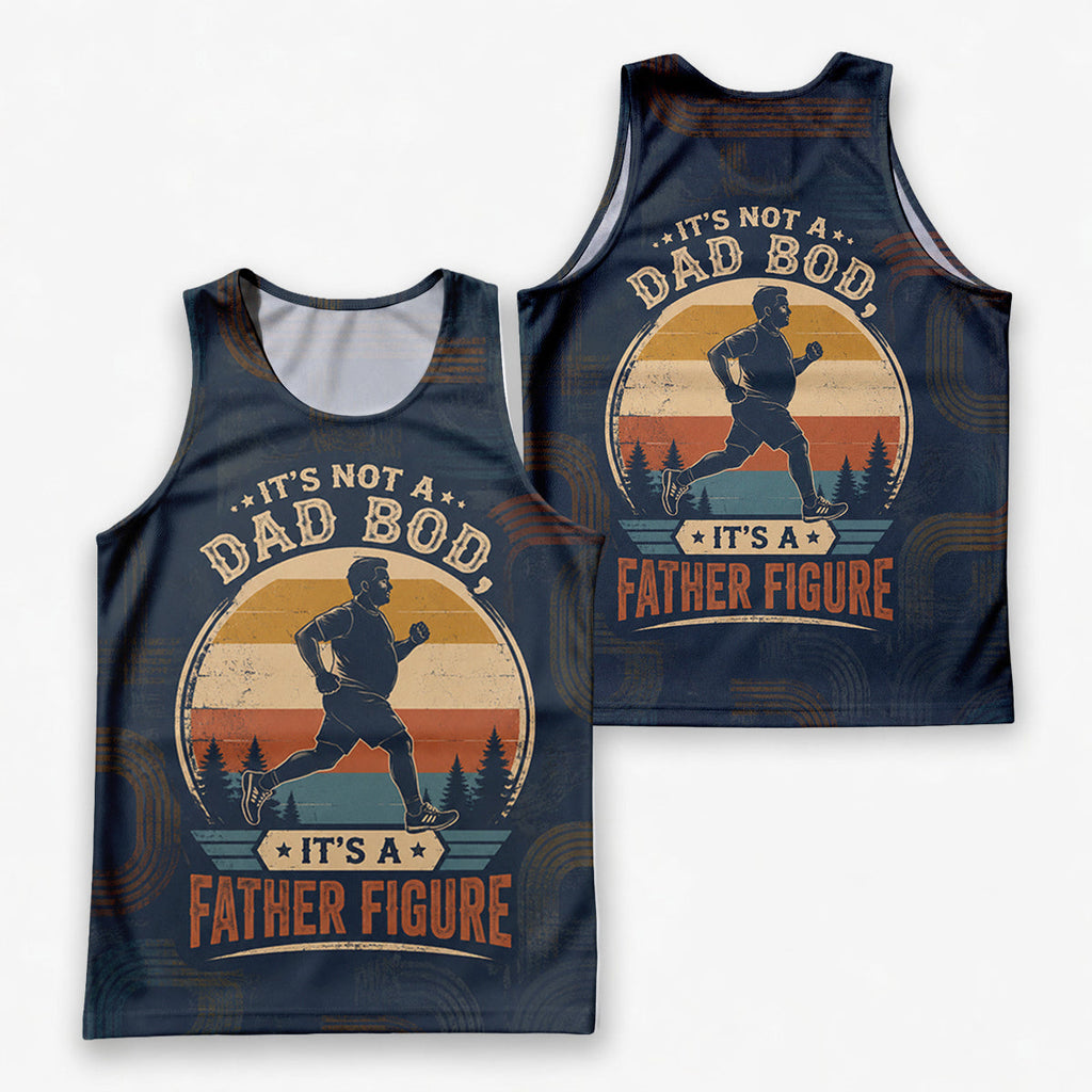 Funny Dad Running Tank Top It's Not A Dad Bod Tech Singlet