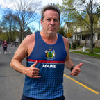 Patriotic Tech Running Tank Top - Maine State Pride Running Singlet