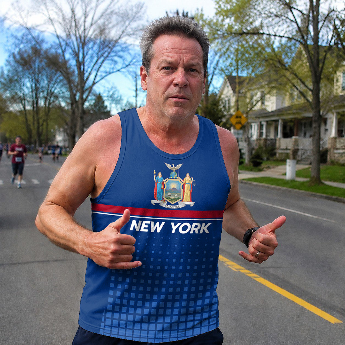 Patriotic Tech Running Tank Top - New York State Pride Running Singlet