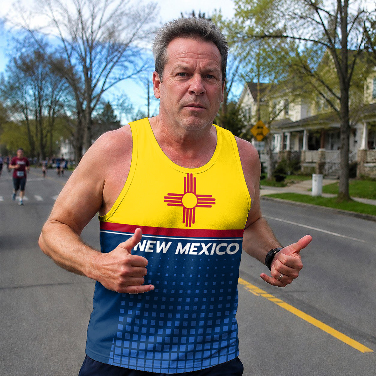 Patriotic Tech Running Tank Top - New Mexico State Pride Running Singlet