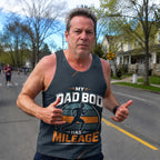 Funny Dad Running Tank Top My Dad Bod Has Mileage Tech Singlet V2