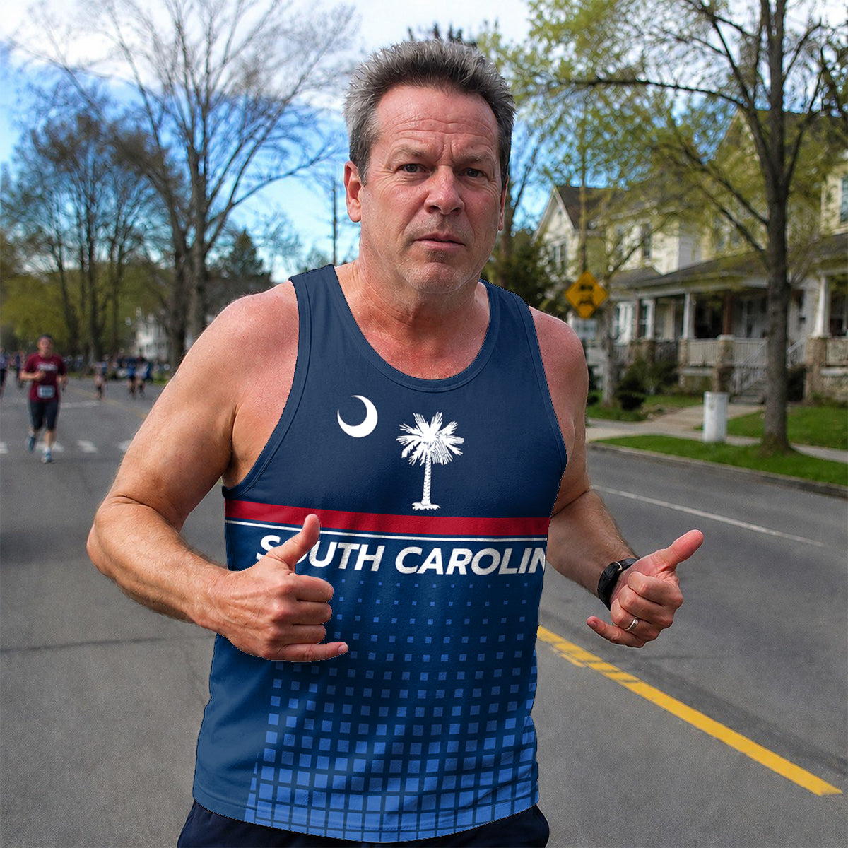 Patriotic Tech Running Tank Top - South Carolina State Pride Running Singlet