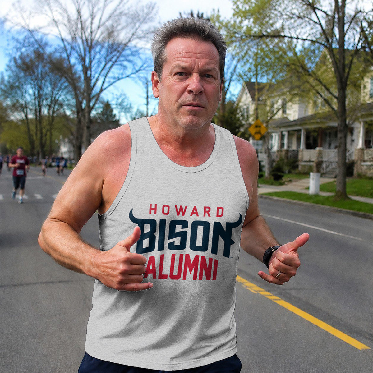 HBCU Running Tank Top Howard Bison Alumni Running Singlet for Men and Women