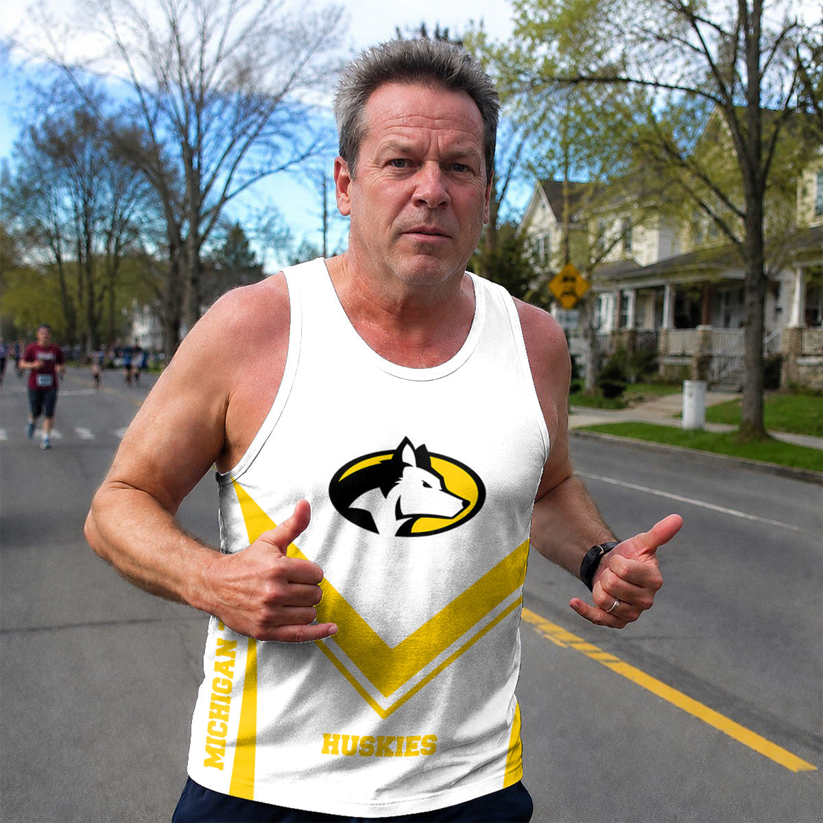 Michigan Tech  Huskies Tech Running Tank Top