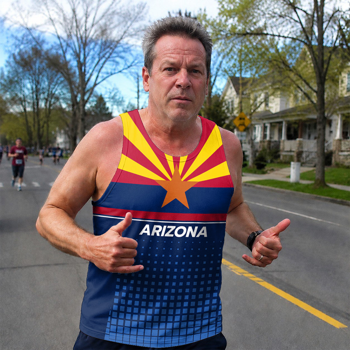 Patriotic Tech Running Tank Top - Arizona State Pride Running Singlet