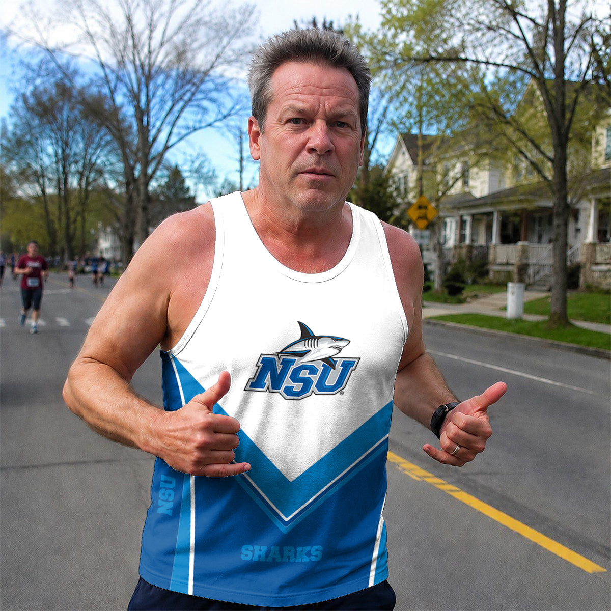 NSU  Sharks Tech Running Tank Top