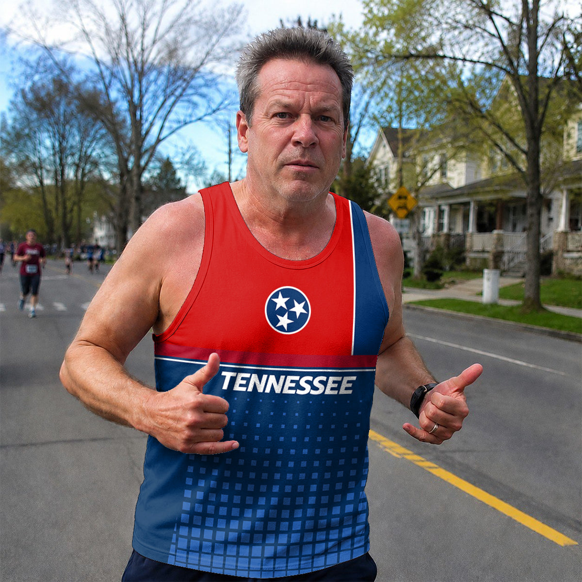 Patriotic Tech Running Tank Top - Tennessee State Pride Running Singlet
