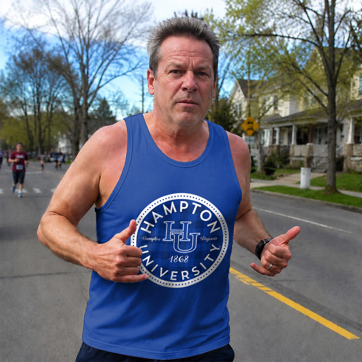 HBCU Running Tank Top Hampton University Running Singlet for Men and Women