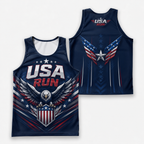 Patriotic Running Tank Top - USA Eagle Tech Singlet