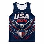 Patriotic Running Tank Top - USA Eagle Tech Singlet