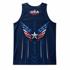Patriotic Running Tank Top - USA Eagle Tech Singlet