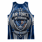 Veteran Running Tank Top - U.S. Air Force Veteran Tech Running Singlet
