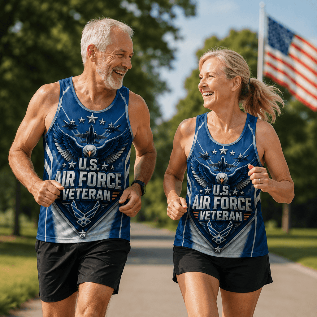 Veteran Running Tank Top - U.S. Air Force Veteran Tech Running Singlet