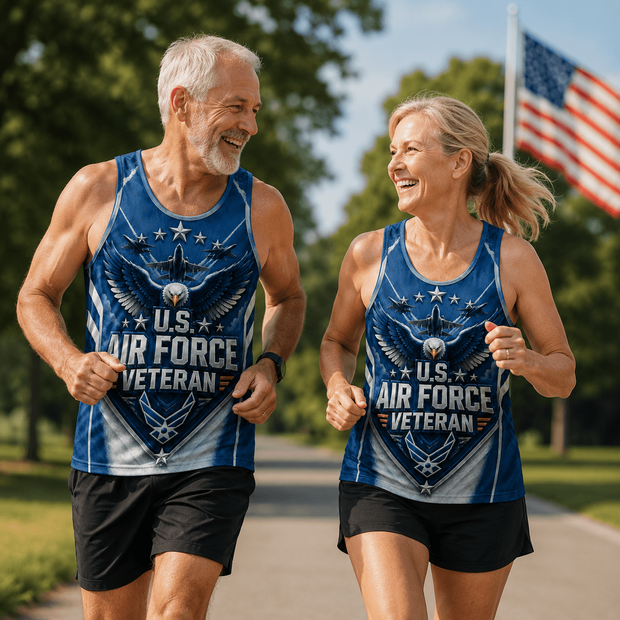 Veteran Running Tank Top - U.S. Air Force Veteran Tech Running Singlet